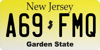 NJ license plate A69FMQ