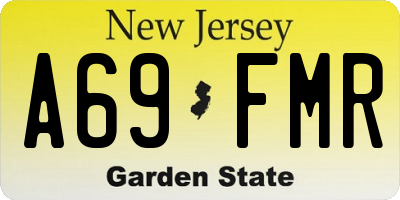 NJ license plate A69FMR