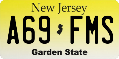 NJ license plate A69FMS
