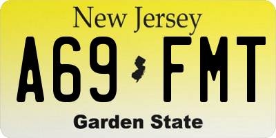 NJ license plate A69FMT