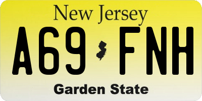 NJ license plate A69FNH