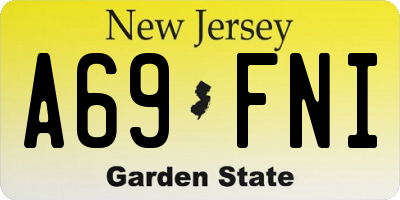 NJ license plate A69FNI