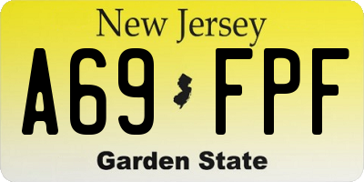 NJ license plate A69FPF