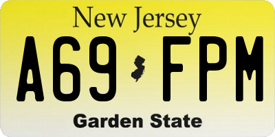 NJ license plate A69FPM