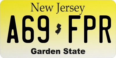 NJ license plate A69FPR