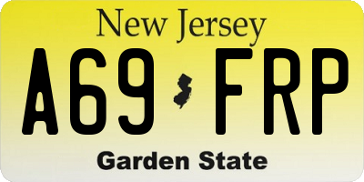 NJ license plate A69FRP