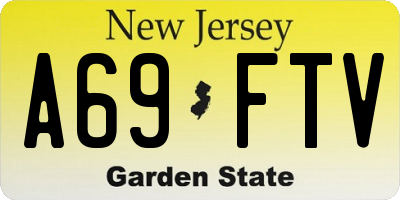 NJ license plate A69FTV