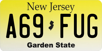 NJ license plate A69FUG
