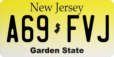 NJ license plate A69FVJ