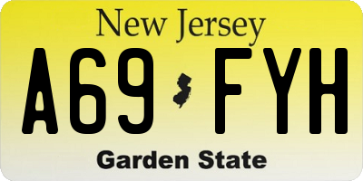 NJ license plate A69FYH