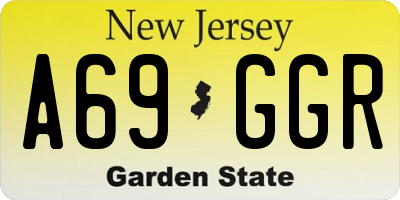 NJ license plate A69GGR