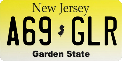 NJ license plate A69GLR