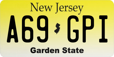 NJ license plate A69GPI