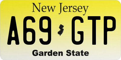 NJ license plate A69GTP