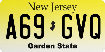 NJ license plate A69GVQ