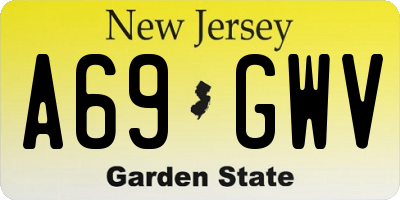 NJ license plate A69GWV