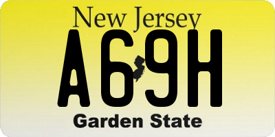 NJ license plate A69H