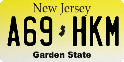 NJ license plate A69HKM