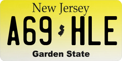NJ license plate A69HLE
