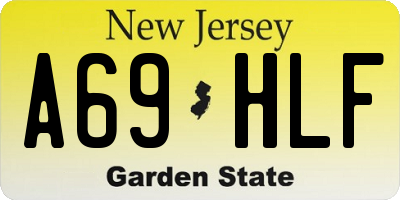NJ license plate A69HLF