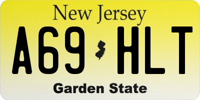 NJ license plate A69HLT