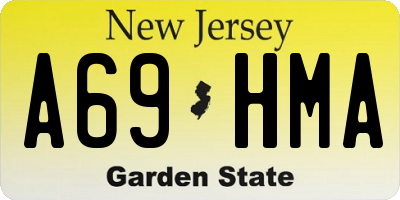 NJ license plate A69HMA