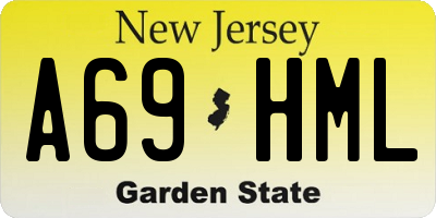 NJ license plate A69HML