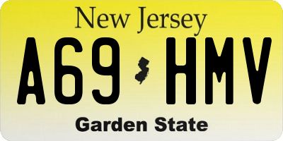 NJ license plate A69HMV