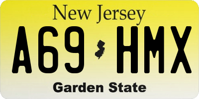 NJ license plate A69HMX