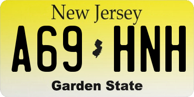 NJ license plate A69HNH
