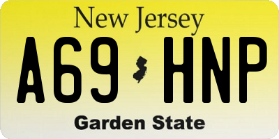 NJ license plate A69HNP