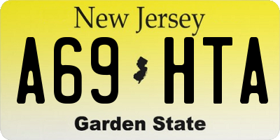 NJ license plate A69HTA