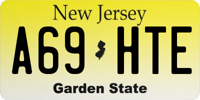 NJ license plate A69HTE