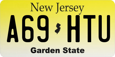 NJ license plate A69HTU
