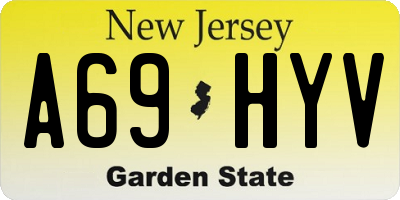 NJ license plate A69HYV