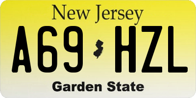 NJ license plate A69HZL