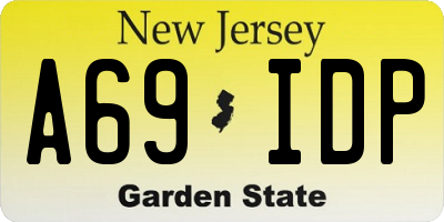 NJ license plate A69IDP
