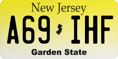 NJ license plate A69IHF