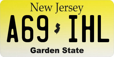 NJ license plate A69IHL