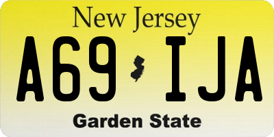 NJ license plate A69IJA