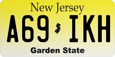 NJ license plate A69IKH