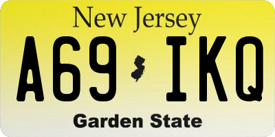 NJ license plate A69IKQ
