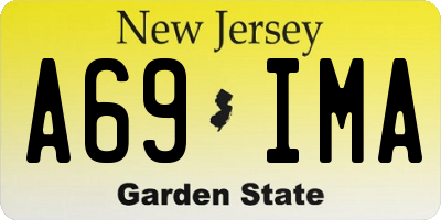 NJ license plate A69IMA