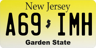NJ license plate A69IMH