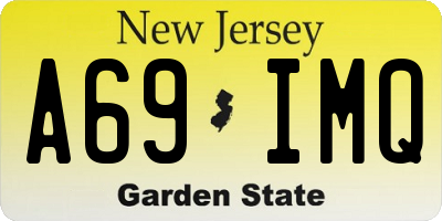 NJ license plate A69IMQ