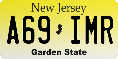 NJ license plate A69IMR