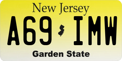 NJ license plate A69IMW