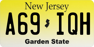 NJ license plate A69IQH