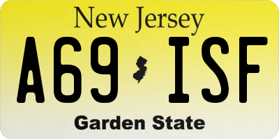 NJ license plate A69ISF