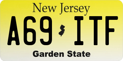 NJ license plate A69ITF